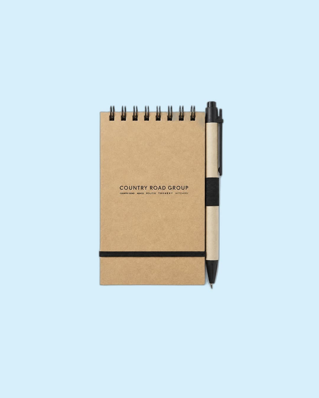 Country Road Group — Recycled notebook + pen set with five-house Group lockup