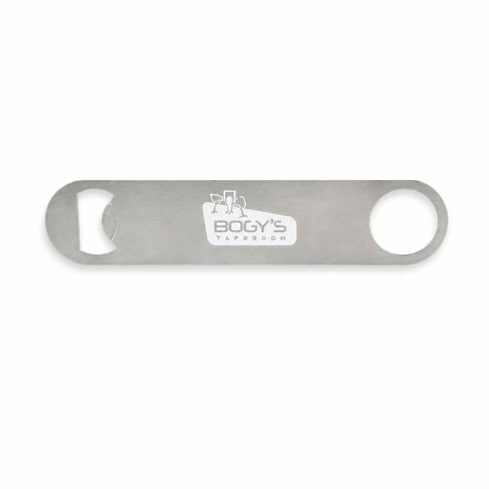Stainless Steel Bar Blade Bottle Opener, Engraved