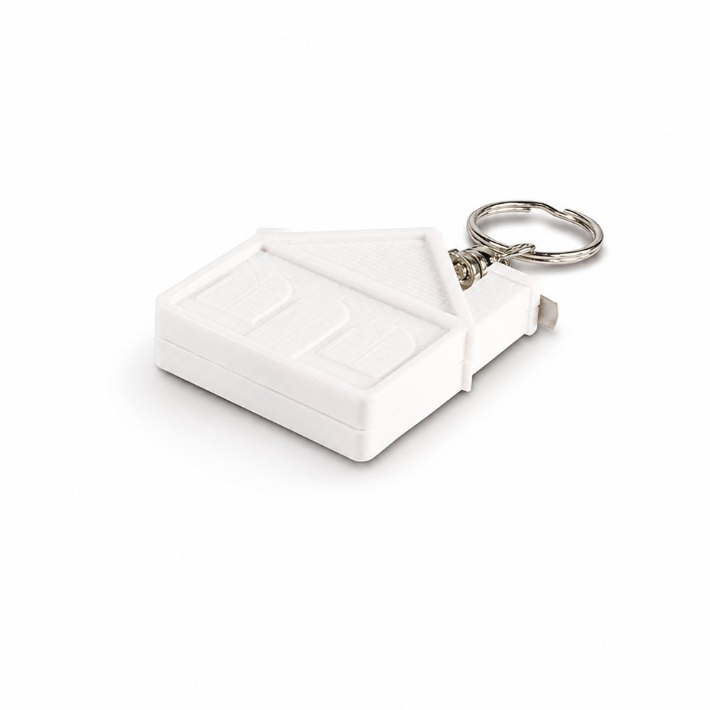 House Shaped Tape Measure Keyrings — Branded