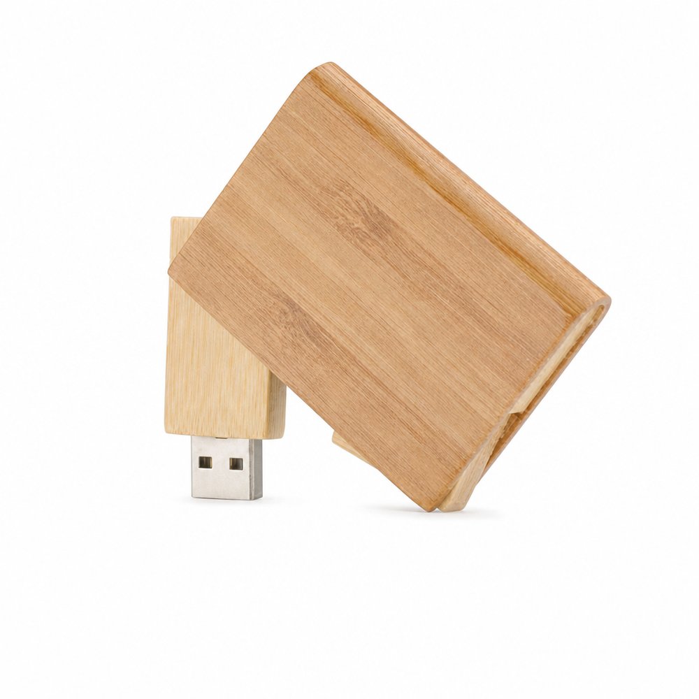 木製スイベルUSBメモリ 2GB