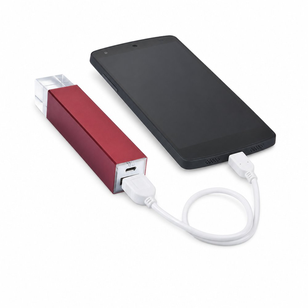 Aura イルミネーションロゴ アルミ製モバイルバッテリー 2000mAh