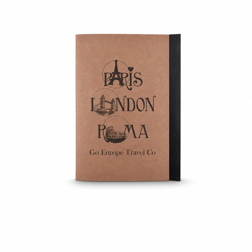 A5 Recycled Cardboard Notebook with Black Spine