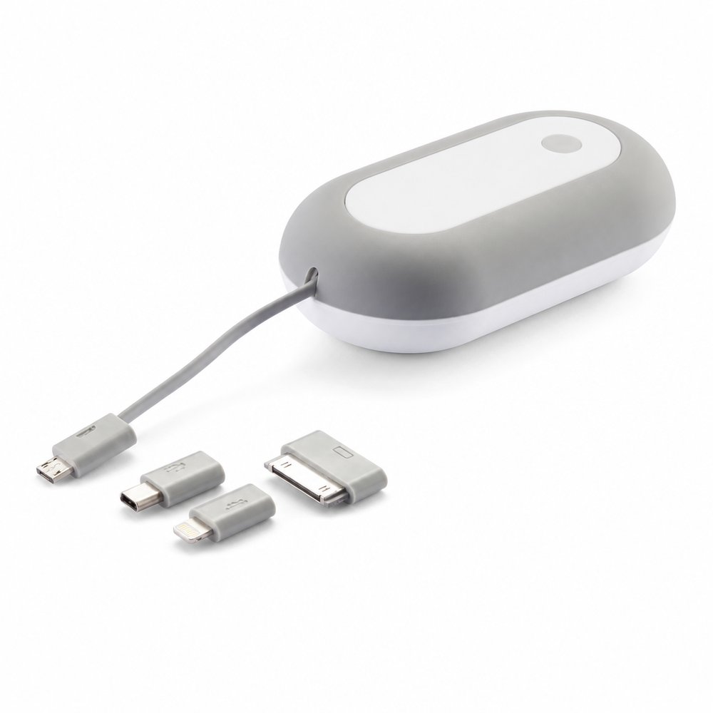 オーバル インダクション 3000mAh モバイルバッテリー