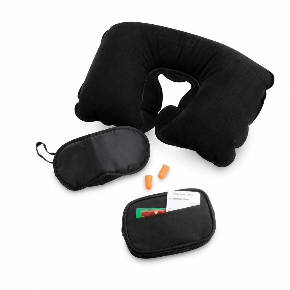 Branded Travel Pillow & Eye Mask Comfort Kit
