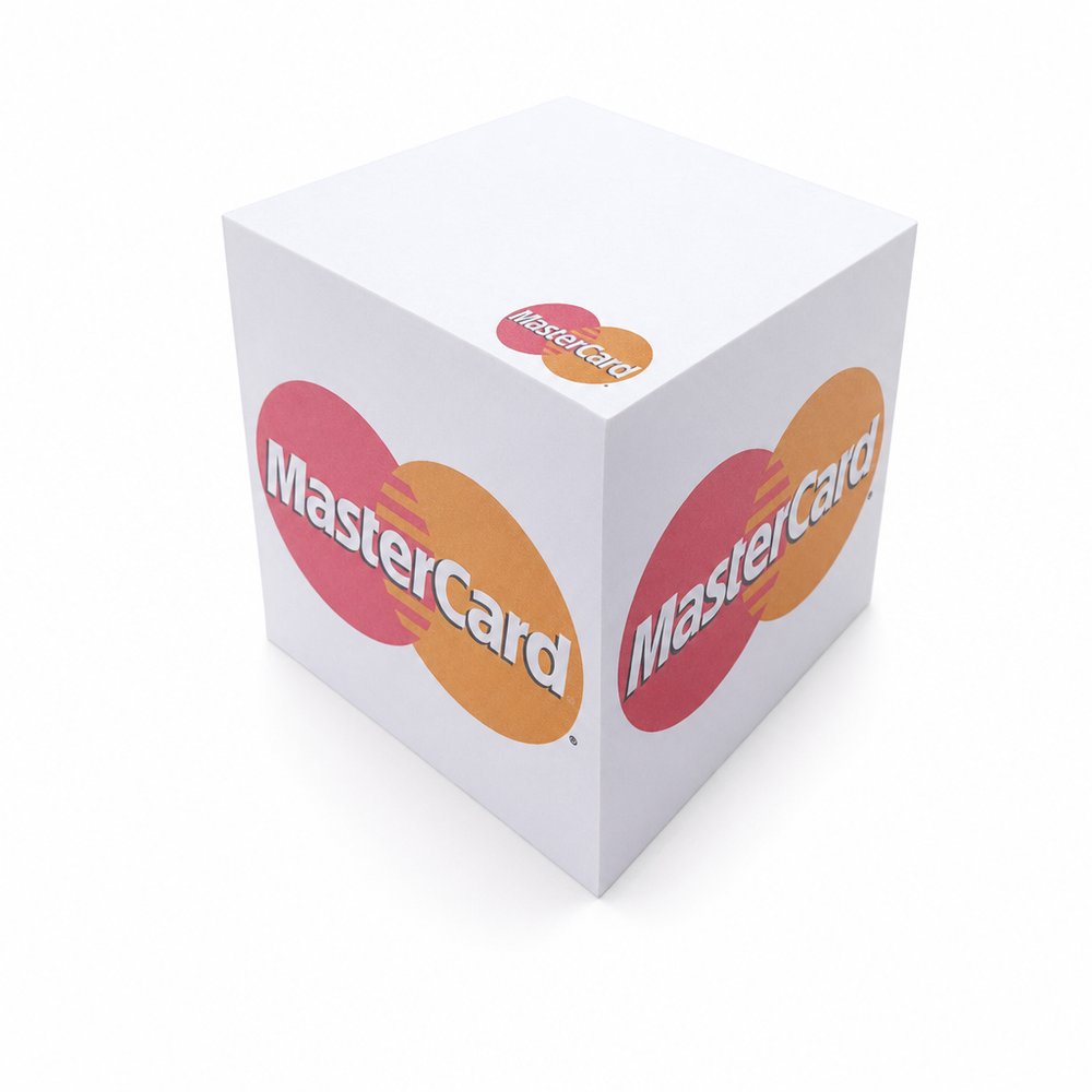 Branded Sticky Note Cubes — 910 Sheets, Custom Print