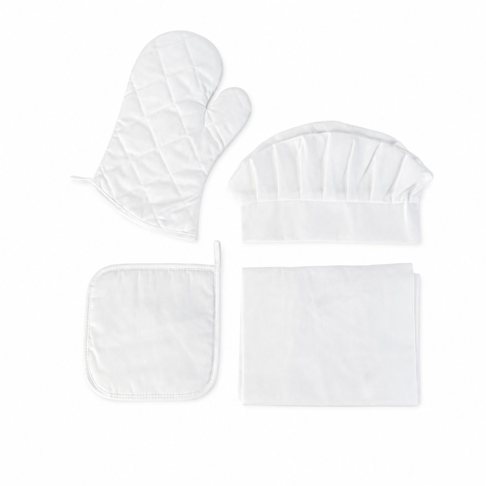 Branded Kitchen Set with Apron, Chef Hat & Mitts