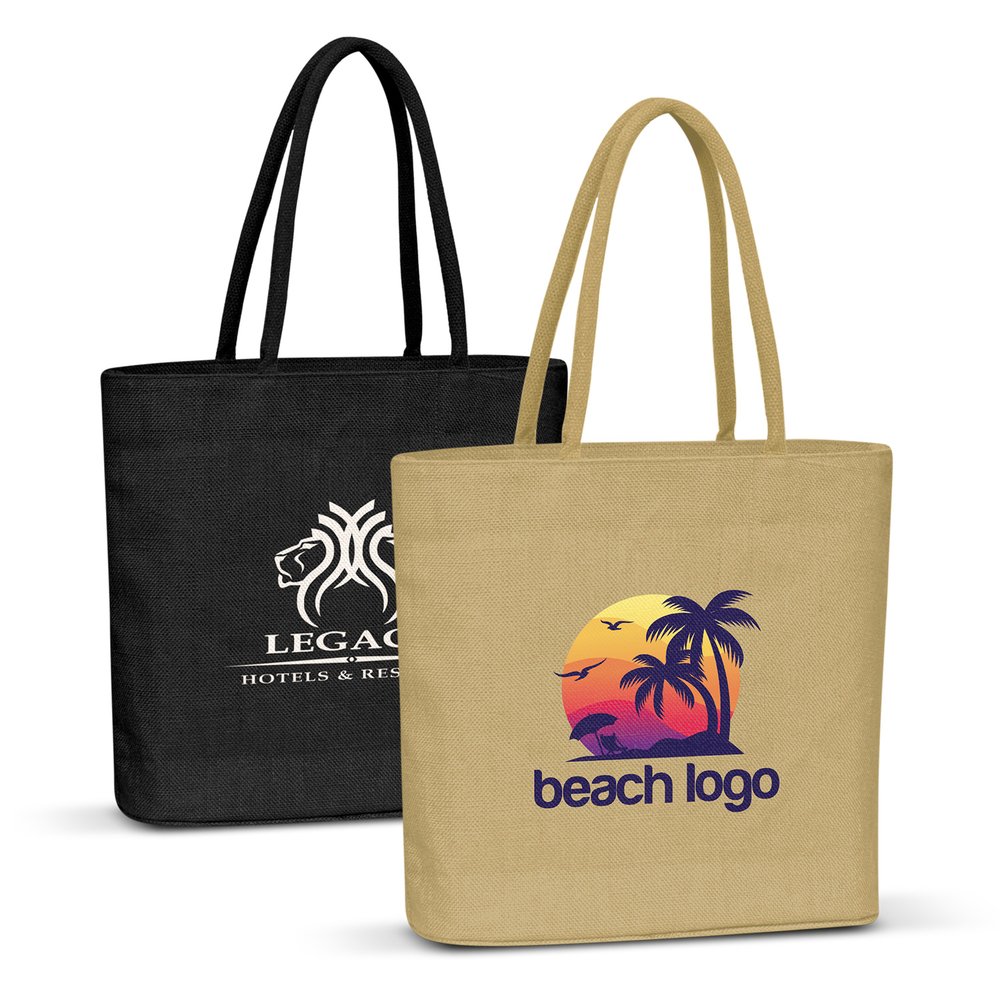 Laminated Jute Tote Bag with Padded Handles