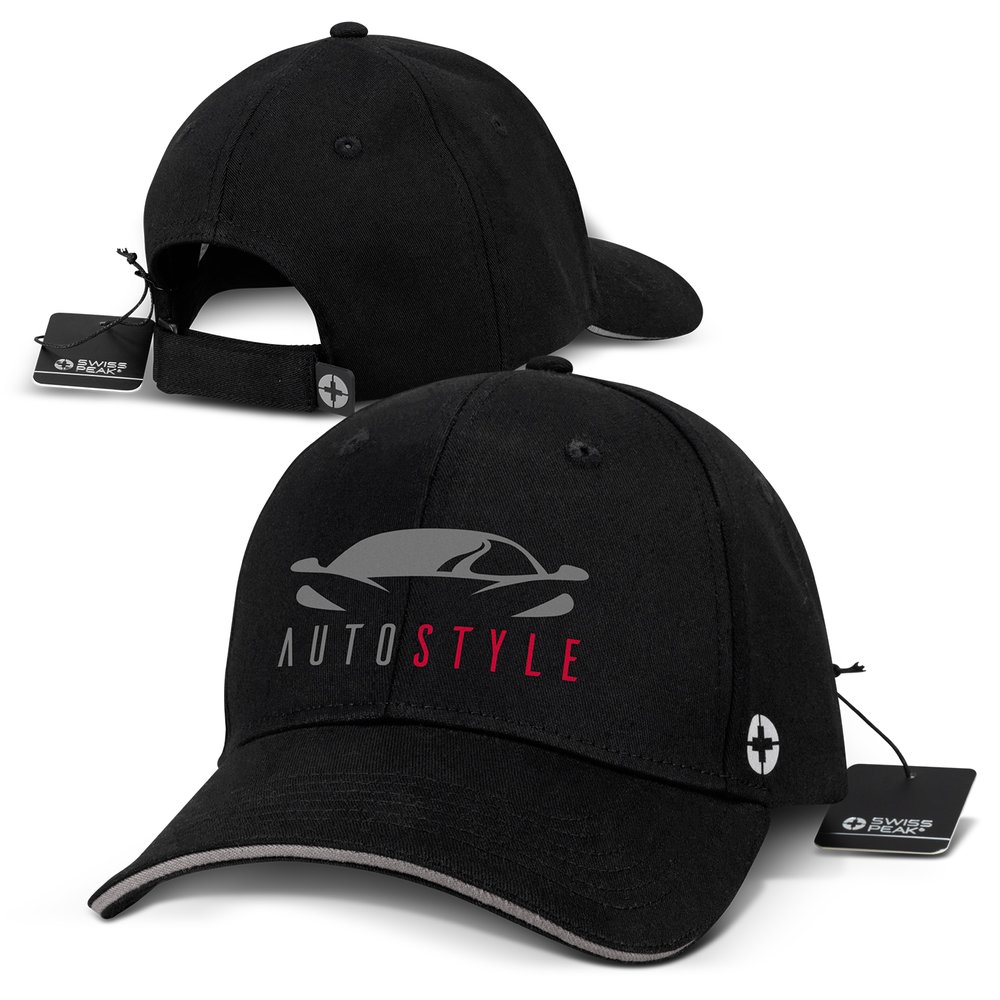 Swiss Peak Cotton-Spandex Six Panel Cap