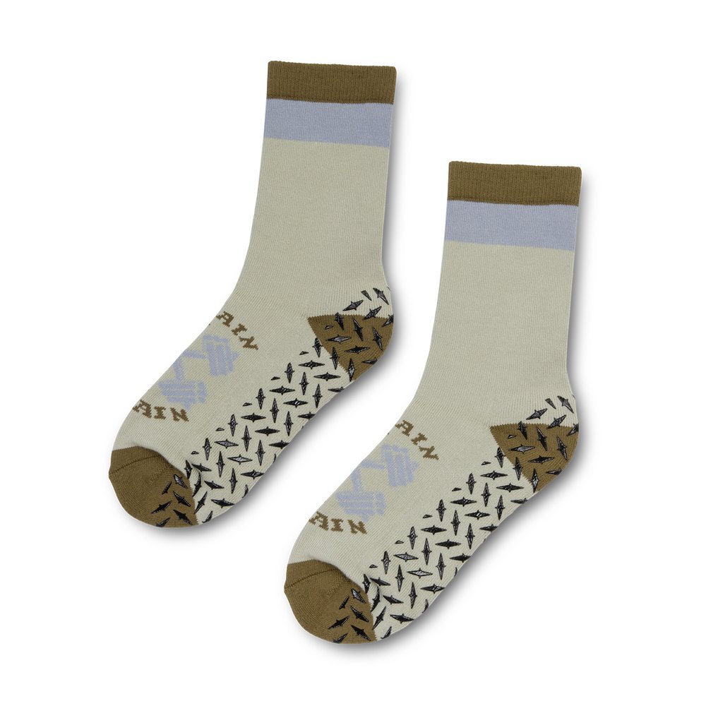 Nero Woven Crew Grip Yoga Socks