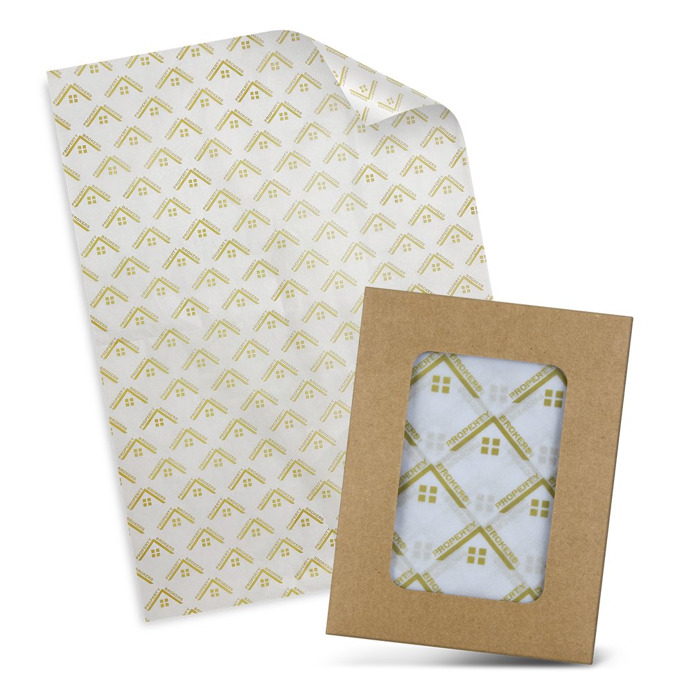 Personalised Tissue Paper with Kraft Window Envelope