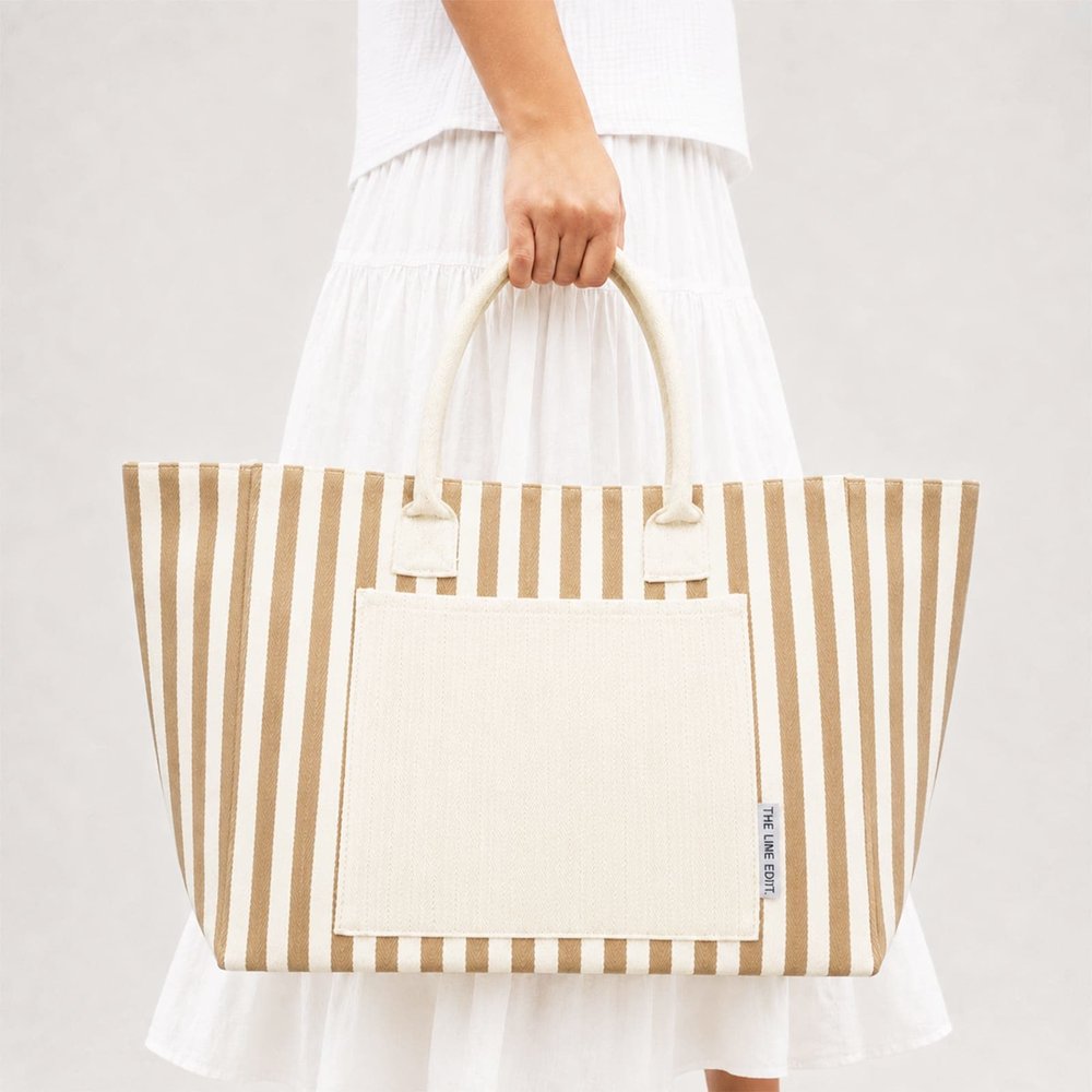 Hampton Structured Striped Tote Bag