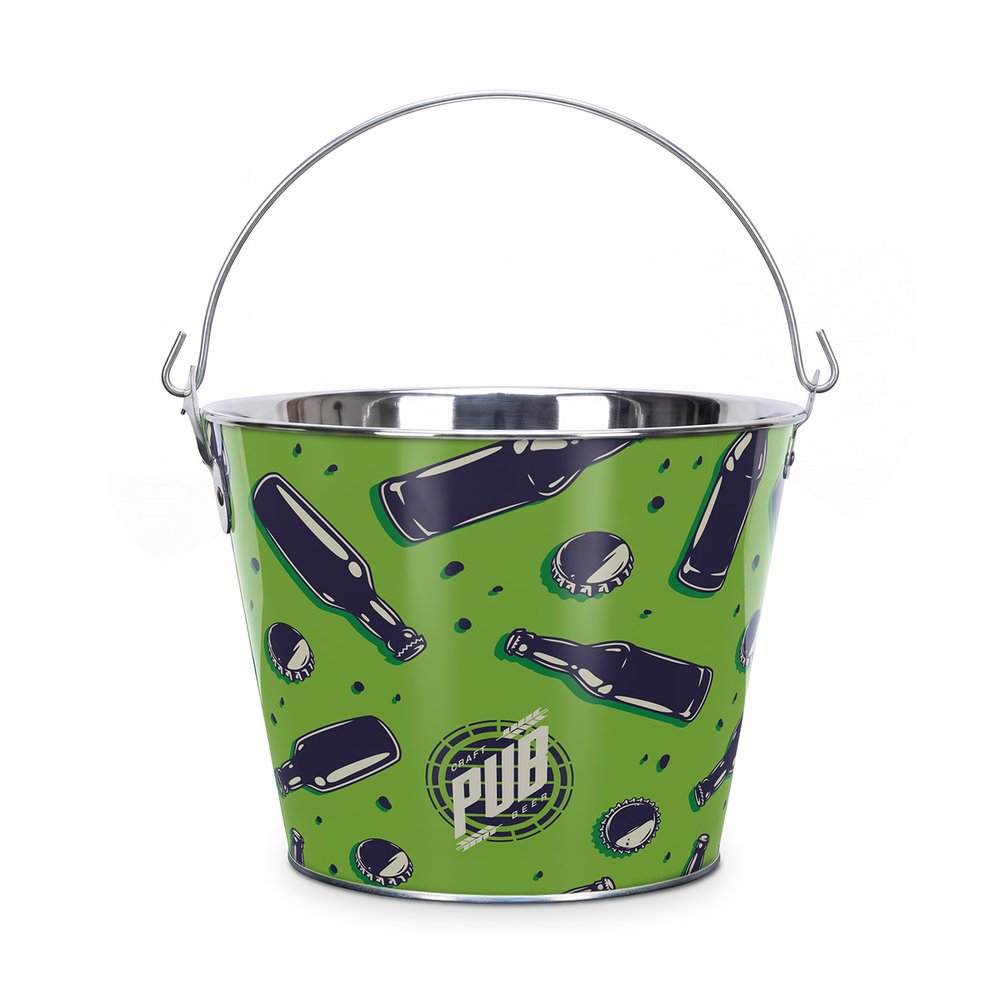 Galvanised Steel Ice Bucket, Wraparound Print