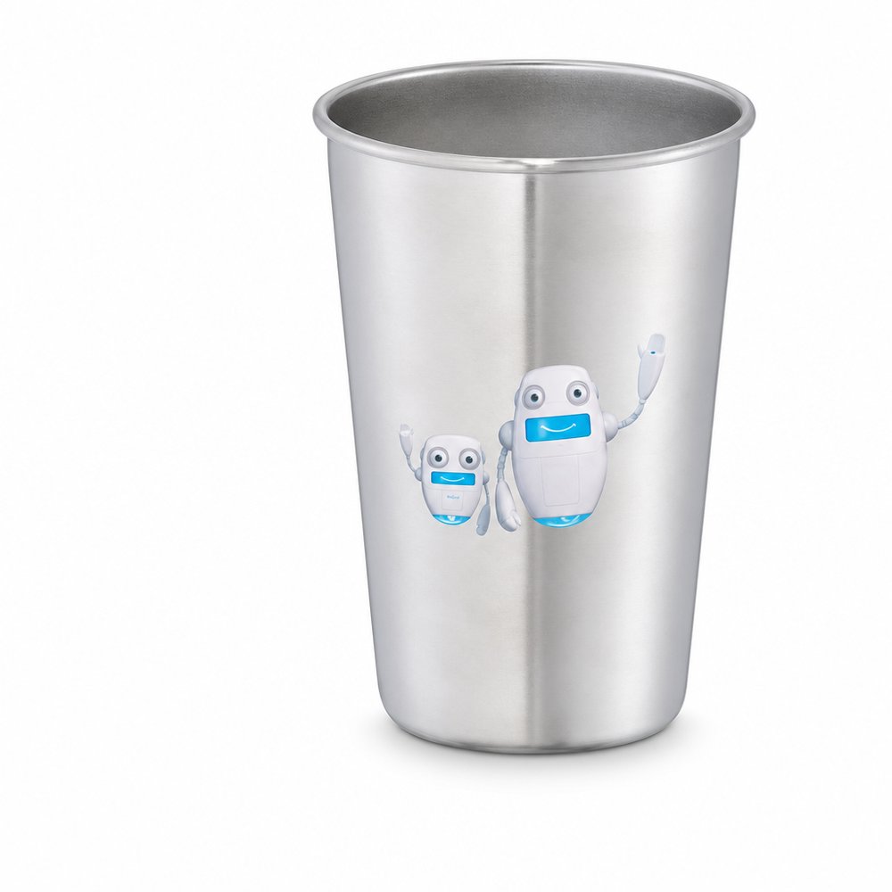 Stainless Steel Pint Glass 470ml — Branded