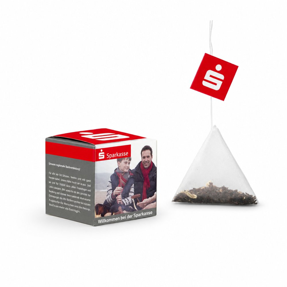 Custom Tea Cubes — Branded Pyramid Tea Sachets