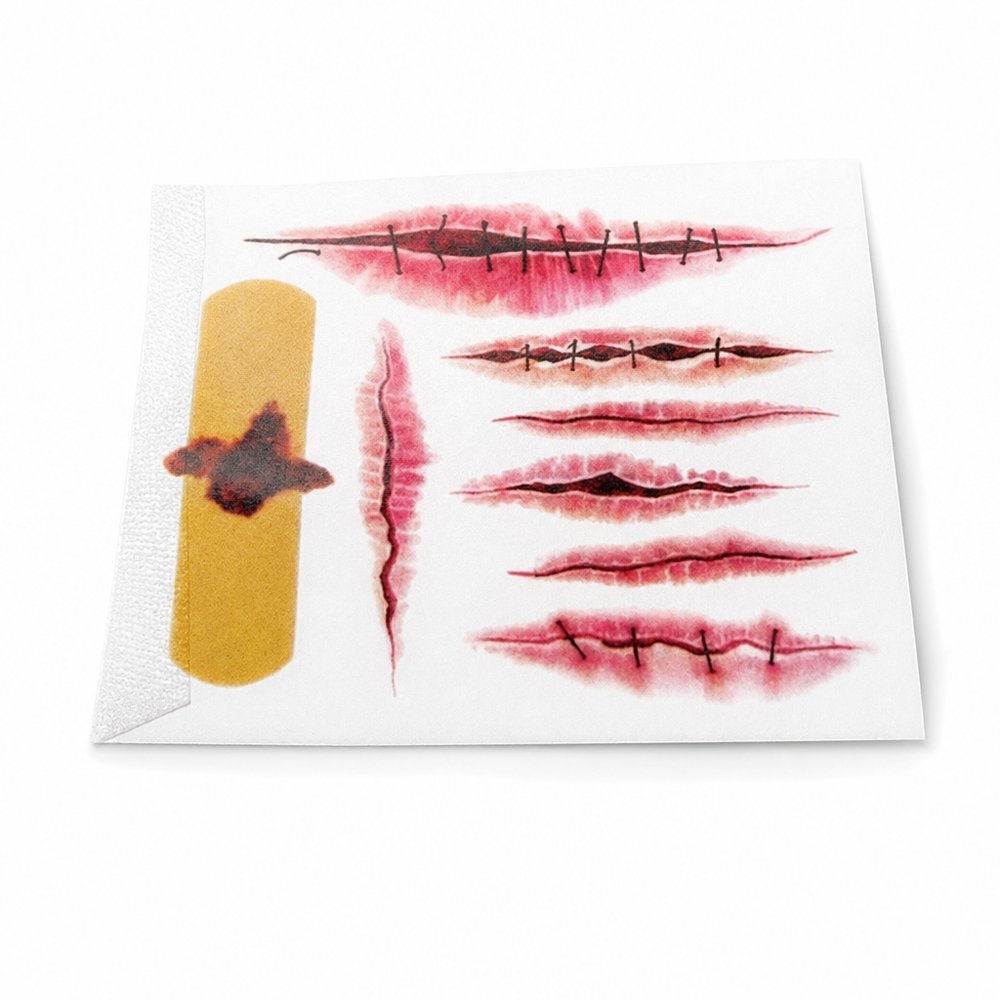 Custom Wound Temporary Tattoos for Halloween & Film Promo