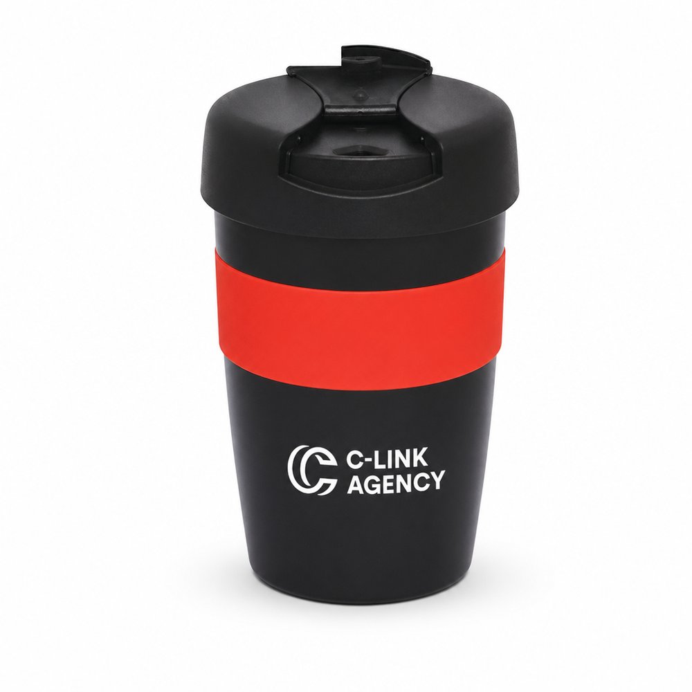 Branded Double Wall Stainless Steel Coffee Cup 320ml