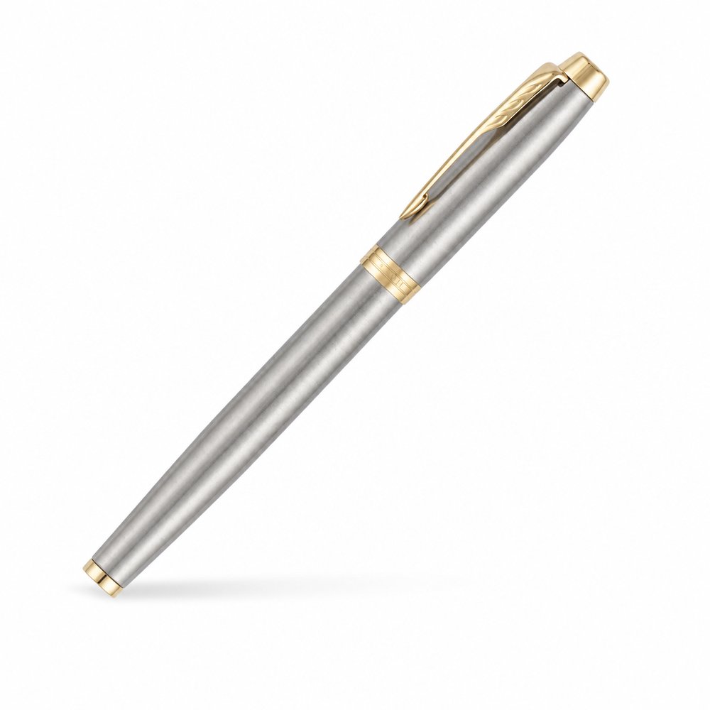 Parker Rollerball Pen — Brushed Stainless, Engraved