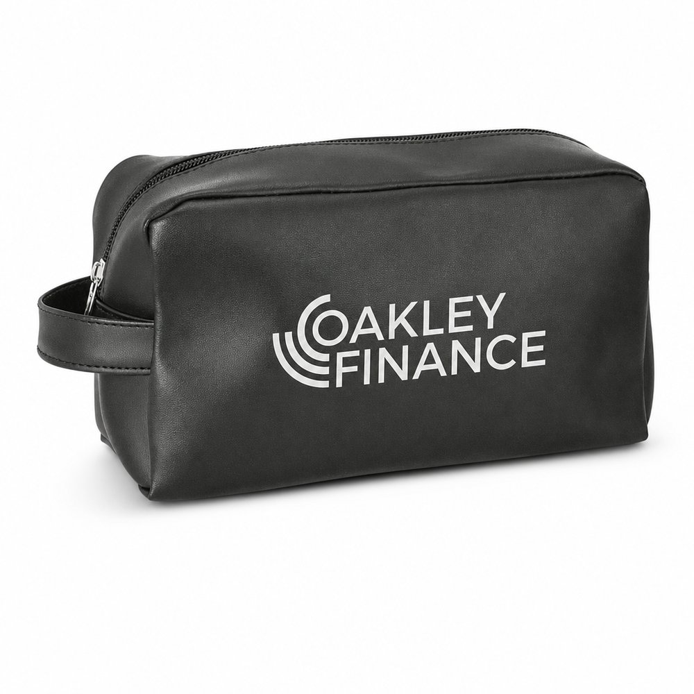 Leather Look Toiletry Bag — Branded Travel Wash Bag
