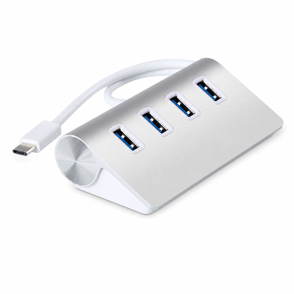 Connect 4ポート アルミニウム USB&Type-C デスクハブ