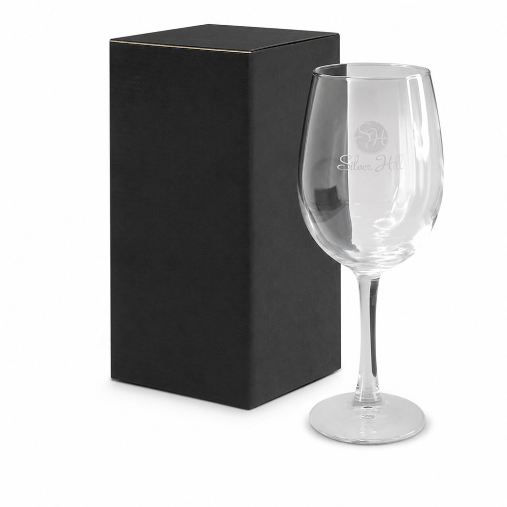 Branded White Wine Glasses 350ml — Engraved or Printed