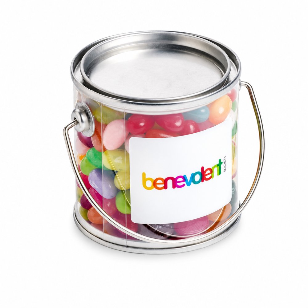 Branded Jelly Belly Bucket — 180g Custom Lolly Gift