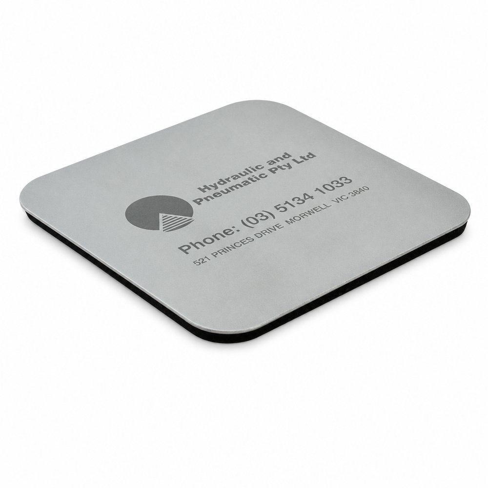 Elliot Engraved Stainless Steel Coasters
