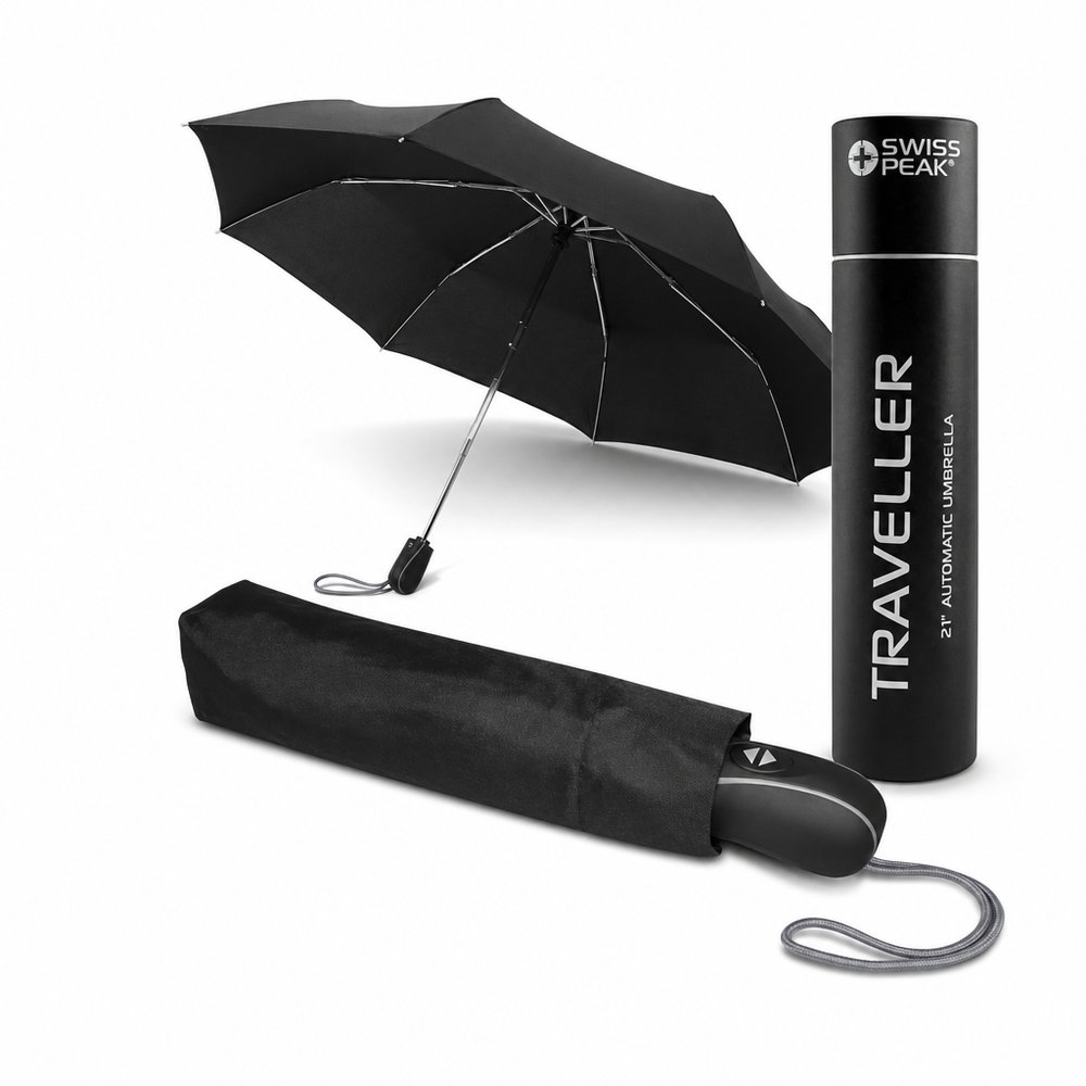 Swiss Peak Werner Compact Umbrella, Branded