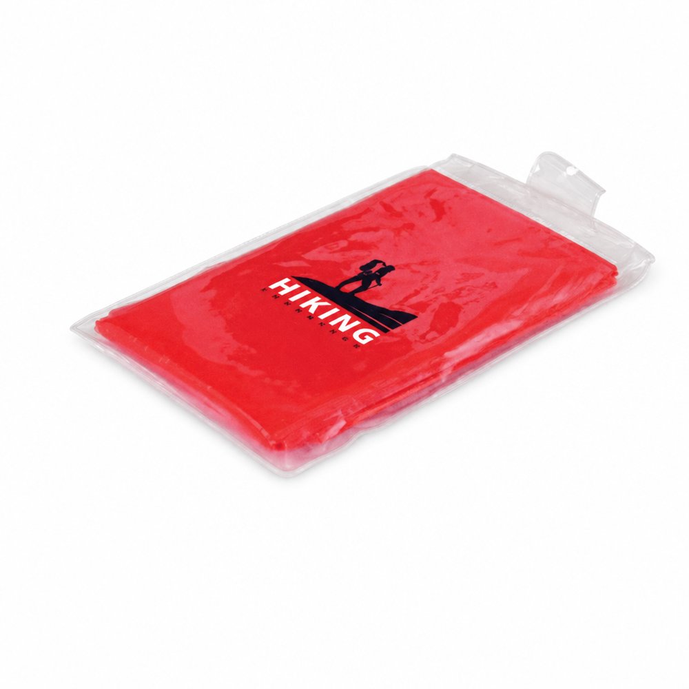 Branded Waterproof Hooded Ponchos with Custom Pouch