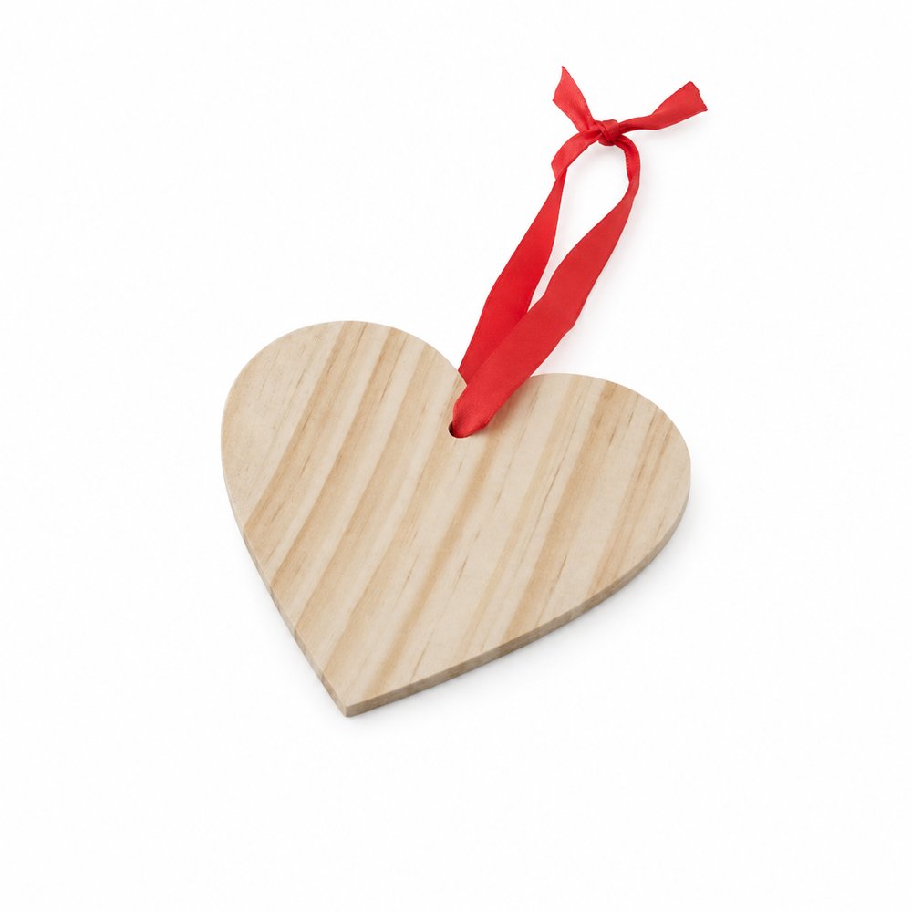 Branded Wooden Heart Ornaments — Christmas & Keepsake Gift