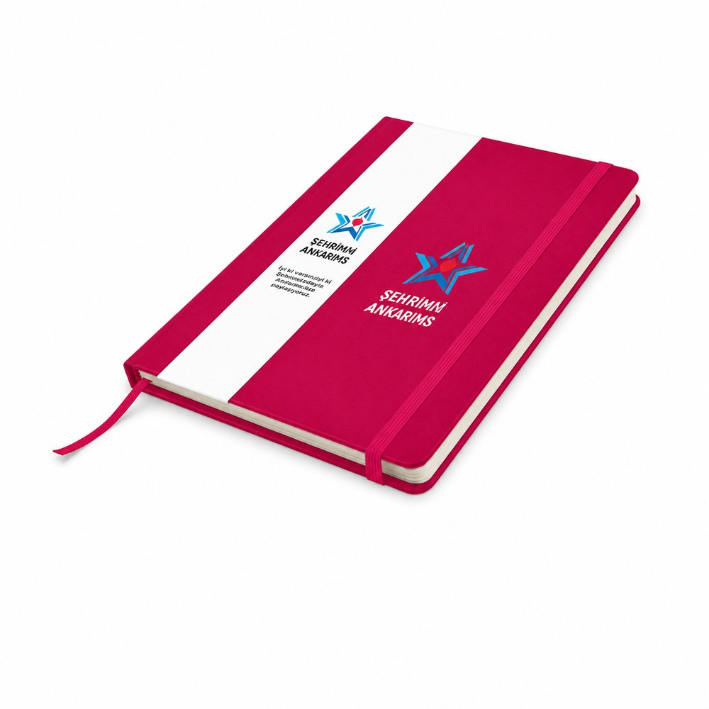 A5 PU Leather Notebook with Ribbon Marker