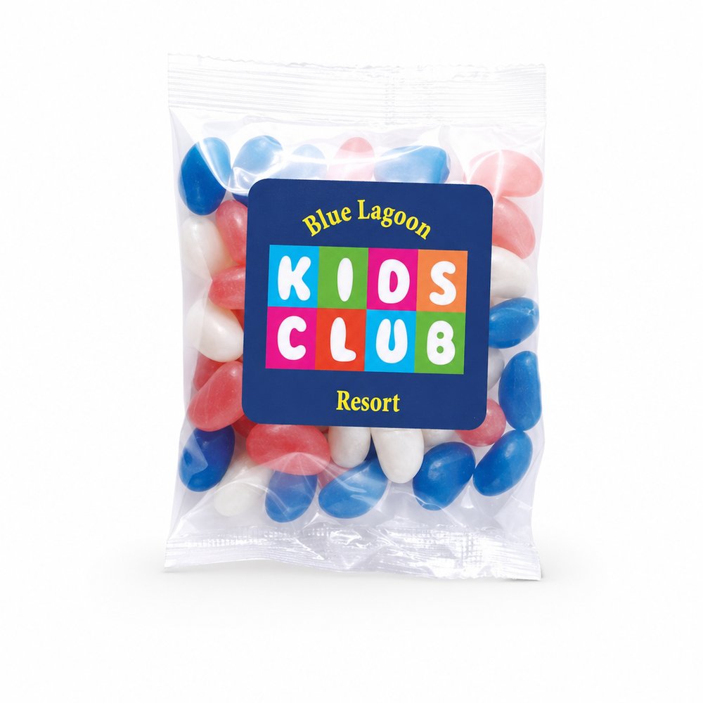 Branded Jelly Bean Bags 50g — Custom Lolly Packs