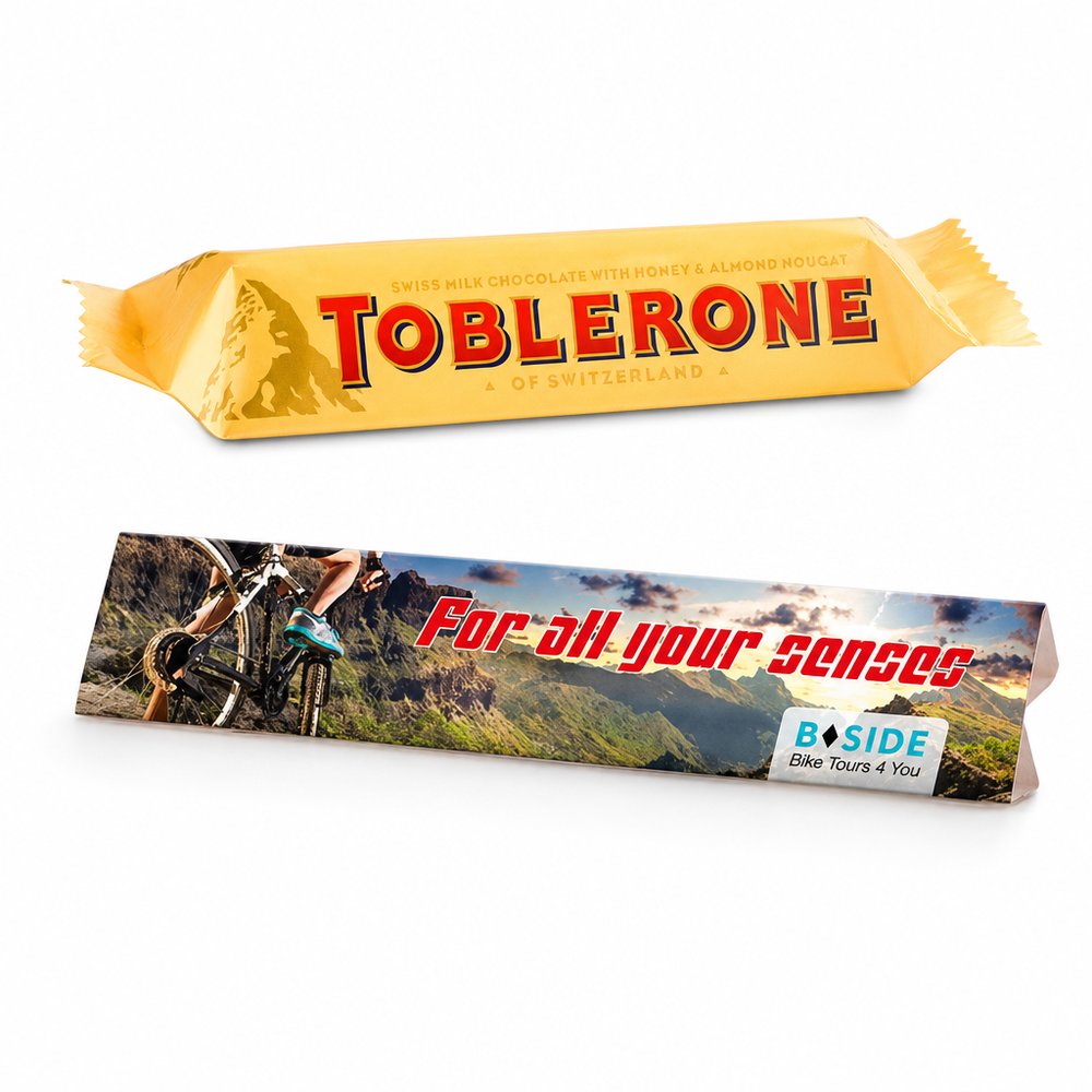 Branded Toblerone Chocolate Bars in Custom Sleeve