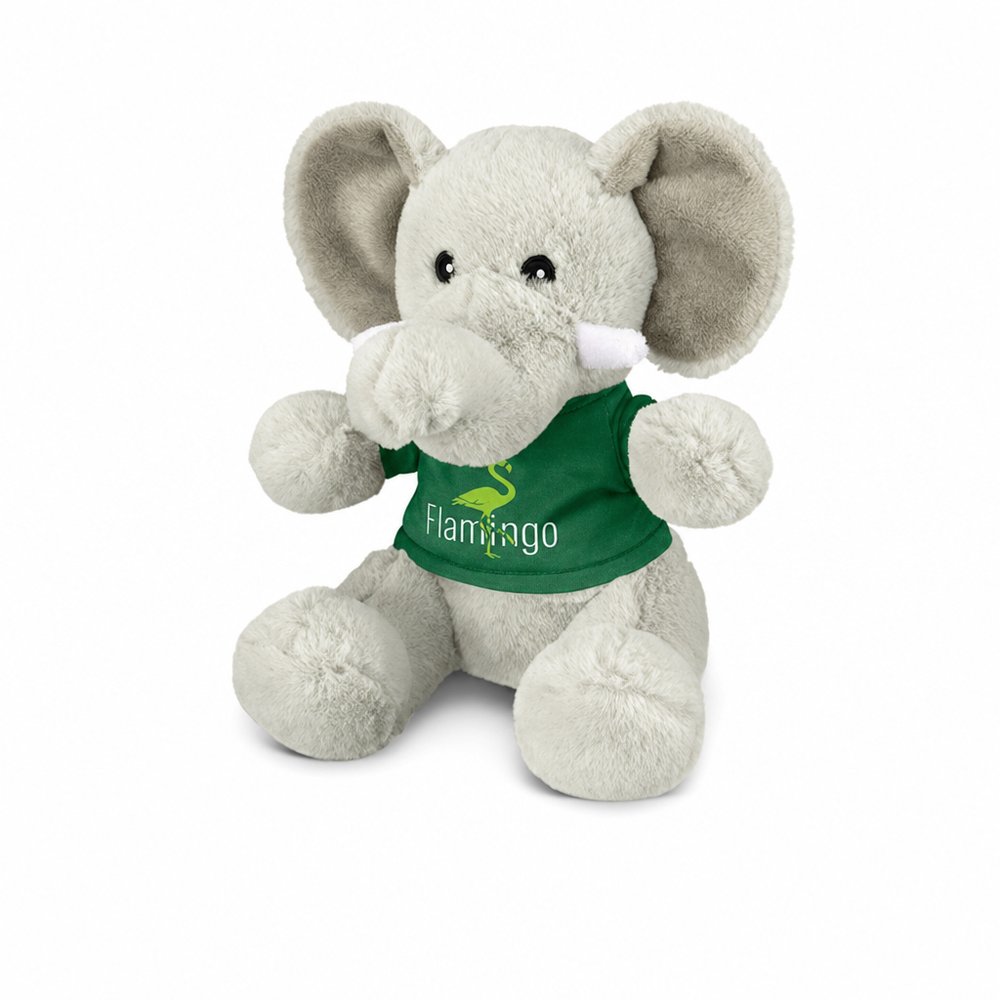 Branded Elephant Plush Toy with Printed T-Shirt