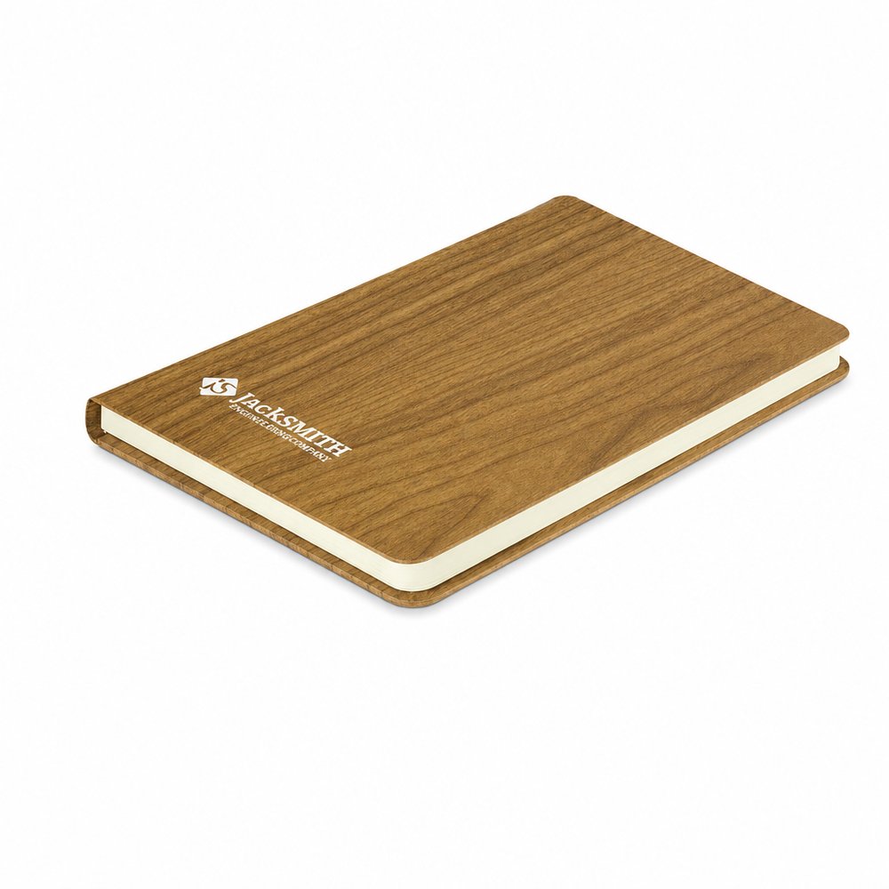 Woodgrain Hard Cover A5 Notebook, Custom Printed