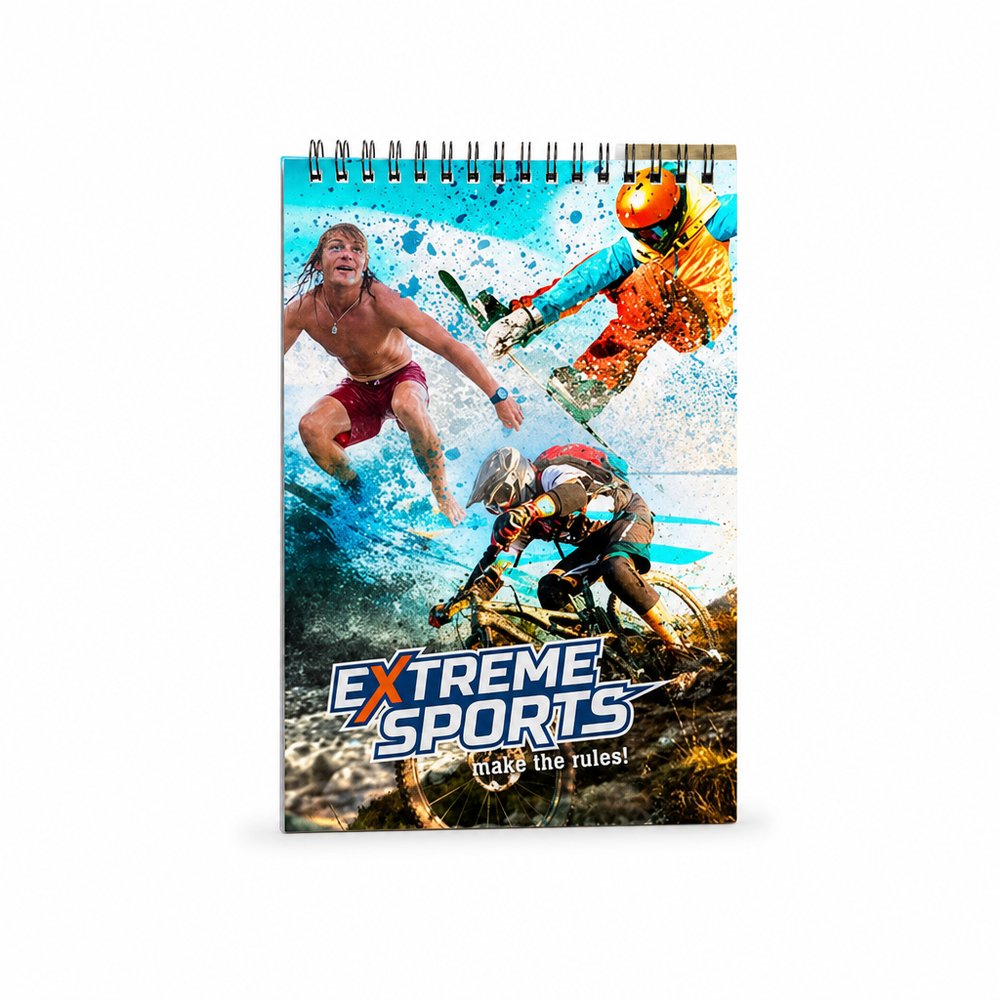 A5 Spiral Notebook, Top-Opening, Full Colour Print