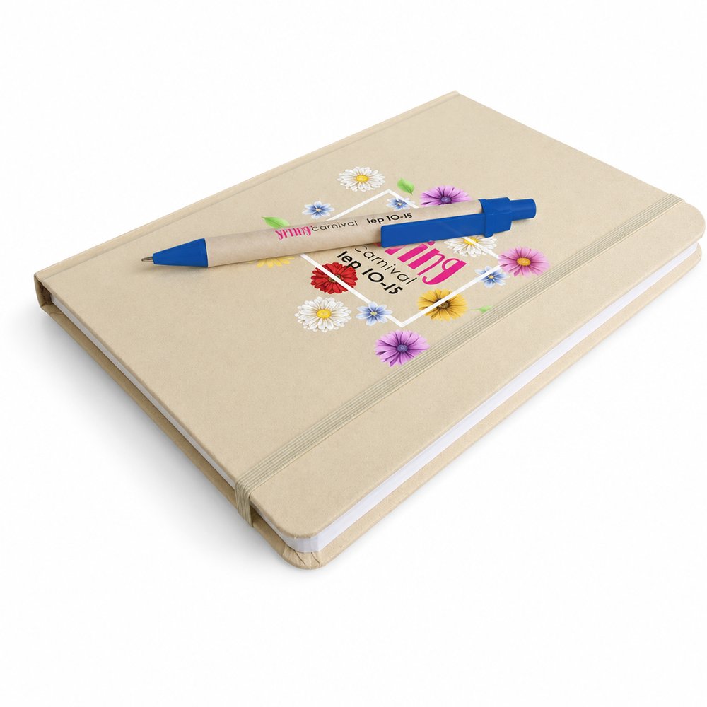 Cirro A5 Natural Notebook & Recycled Paper Pen Set