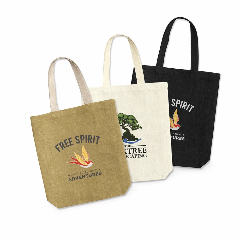 Large Jute Tote Bags with Gusseted Base