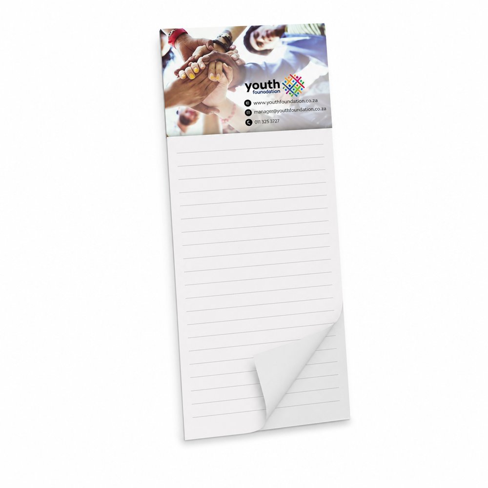 Magnetic Fridge Notepad with Business Card Slot