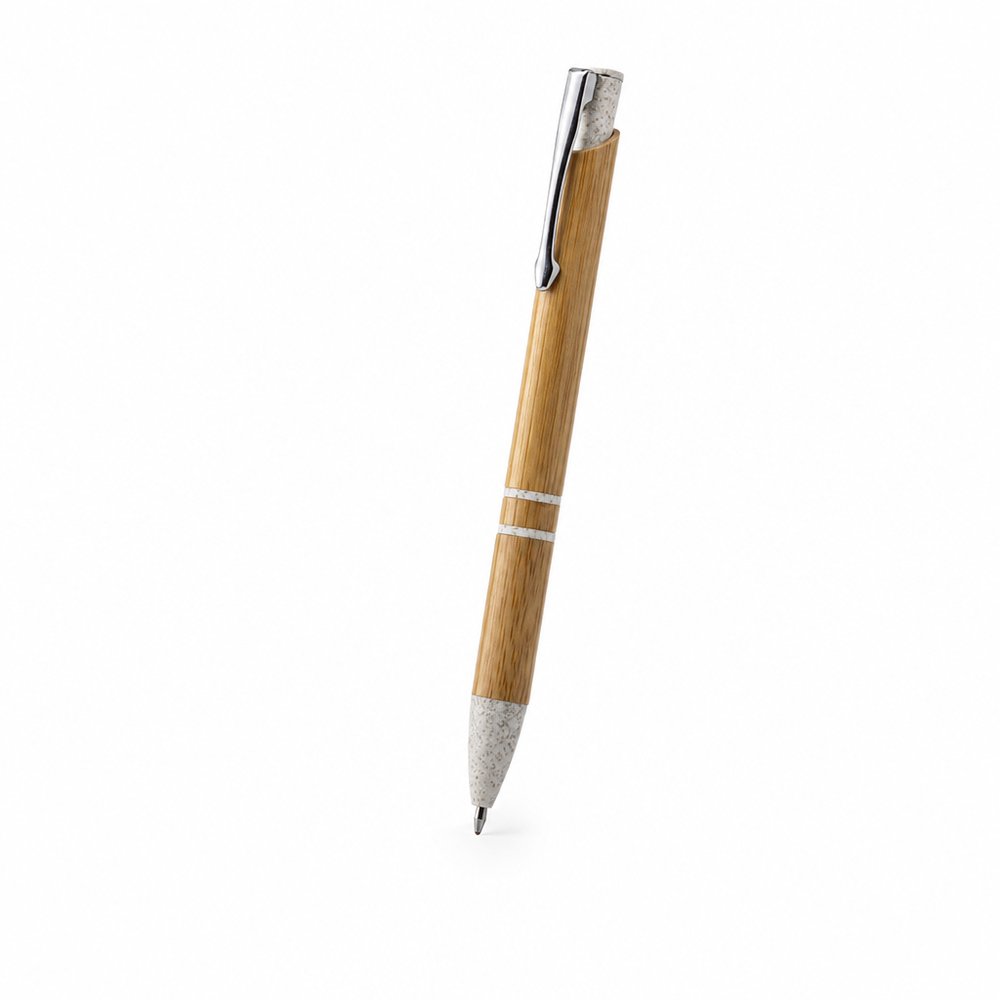 Ravi Bamboo Wheat Straw Pen — Branded Eco Ballpoint
