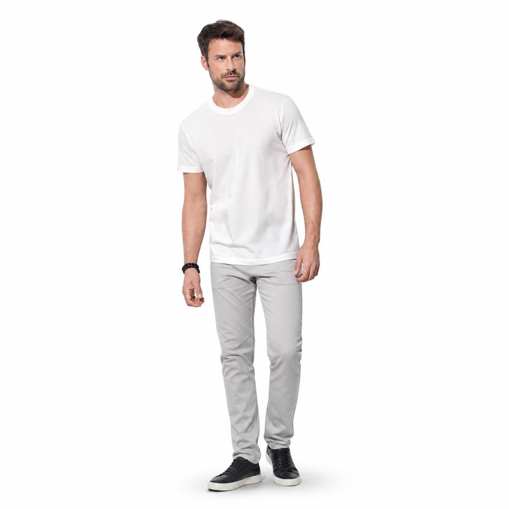 Organic Cotton Crew Neck T-Shirt, Branded