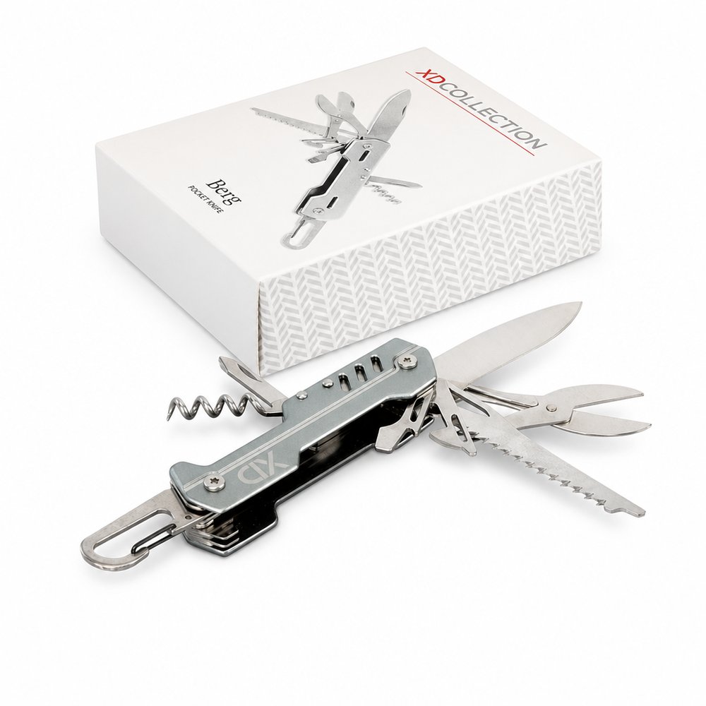 Branded Berg Multi-Tool with Carabiner & Gift Box