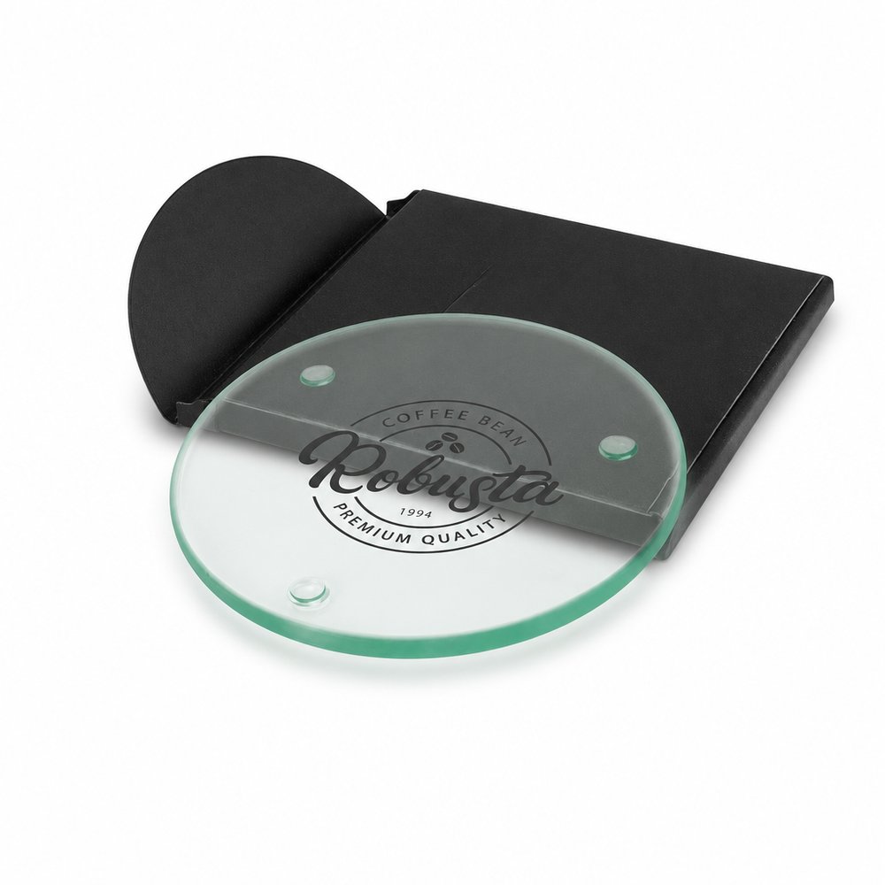 Round Glass Coaster — Branded Clarity Singles