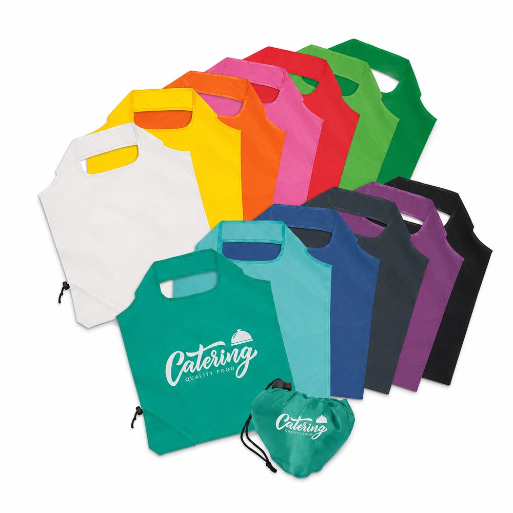 Foldable Eco Tote Bag with Drawstring Pouch