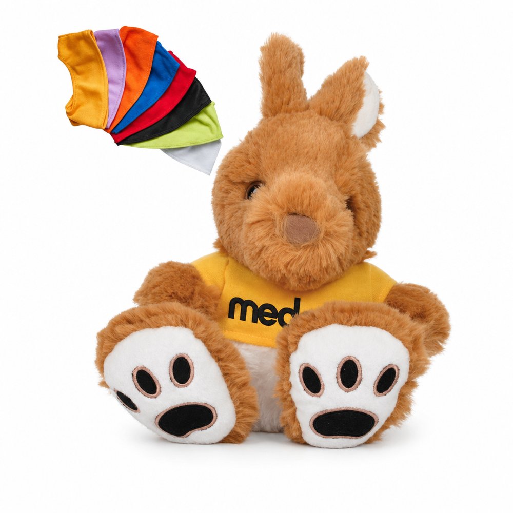 Branded Plush Kangaroo with Custom T-Shirt