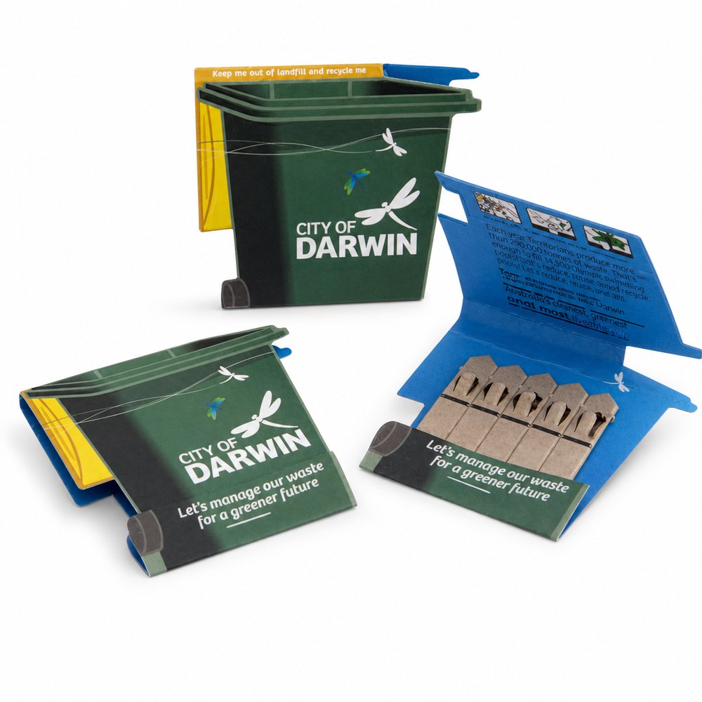 Flourish Wheelie Bin Seed Sticks — Branded Eco Giveaway