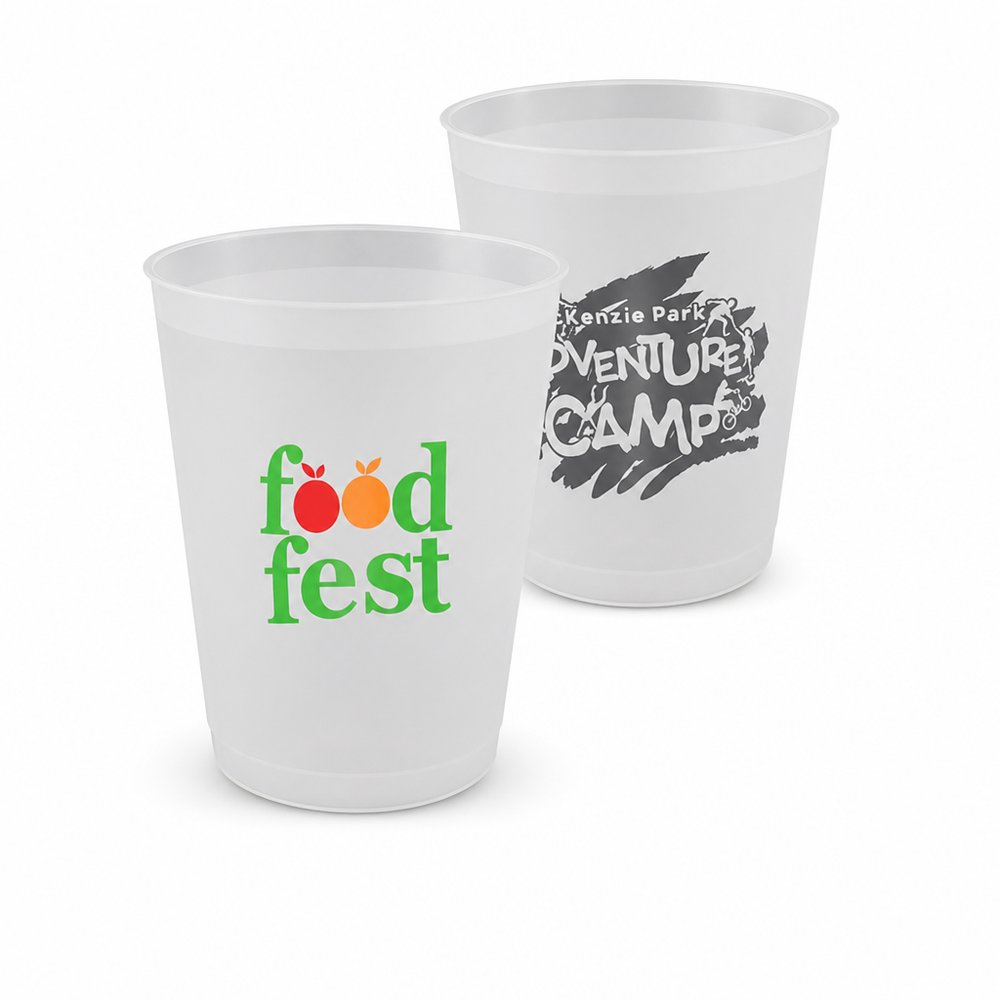 Frosted Reusable Plastic Cups 450ml — Branded Event Drinkware
