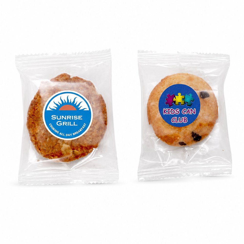 Branded Individually Wrapped Cookies — Choc-Chip & Anzac