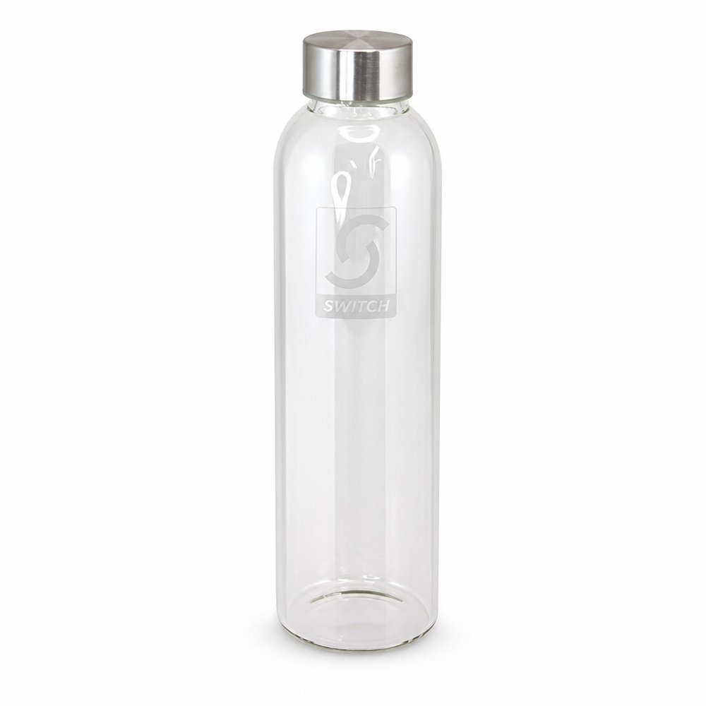 Borosilicate Glass Drink Bottle 600ml — Branded
