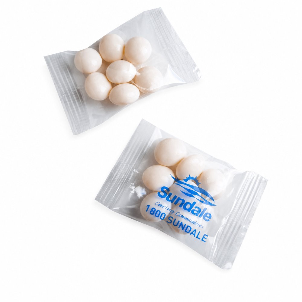 Branded Chewy Mint Bags 7g – Custom Cello Lollies