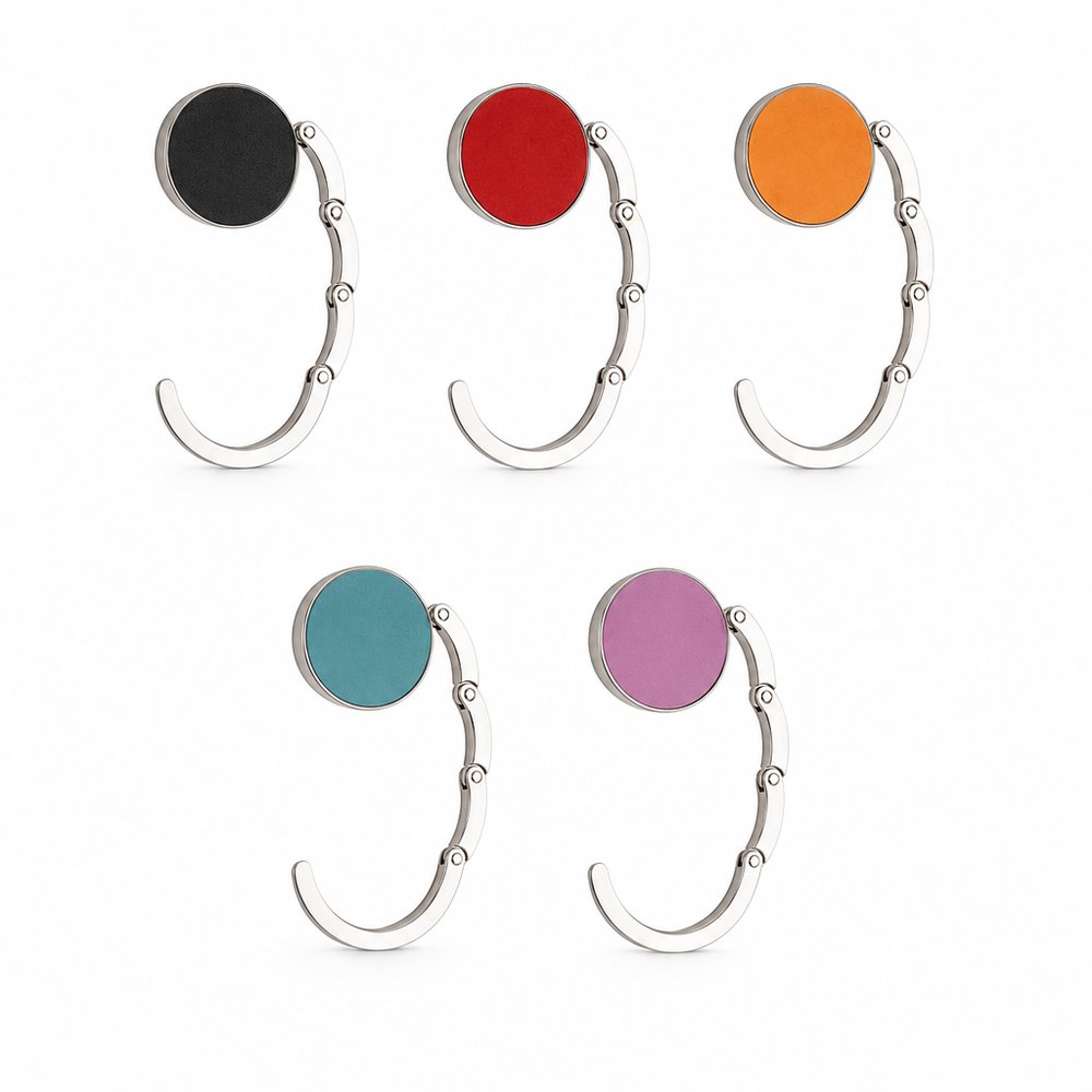 Branded Metal Bag Hangers with PU Leather Crown